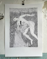 unicorn the antagonist, 50x70cm, lithography
